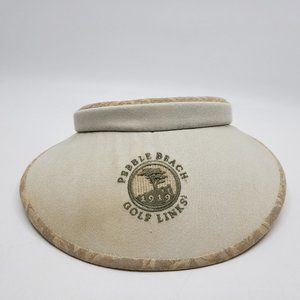 Pebble Beach Golf Links Openback Visor Hat Activewear Headwear Vintage USA Made